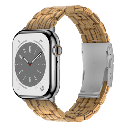 Wolait Compatible with Apple Ultra Watch Band 49mm 45mm 44mm 42mm,Lightweight Wooden Band for iWatch Ultra 2 Band SE/Series 9/8/7/6/5/4/3/2/1men women-Zebra wood 1